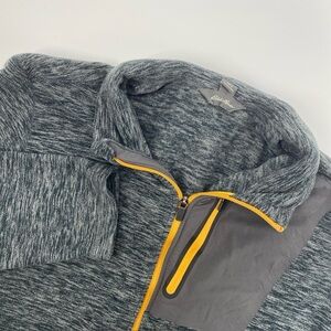 Eddie Bauer Jacket Mens Large Gray First Ascent High Route Grid Full Zip Fleece